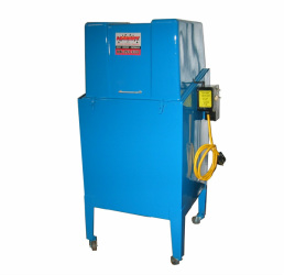 Delco Top Loading used and rebuilt Parts Washer Model VTL-2 with 38 pounds per square inch at 24 gallons per minute sealed pump, 1.5 horse power, 220 volt single phase motor and 7 day programmable heat timer