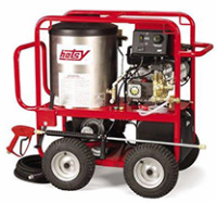 Fuel Oil Heated and Gasoline Powered Hotsy Gas Engine - Direct Drive Hot Water Pressure Washers